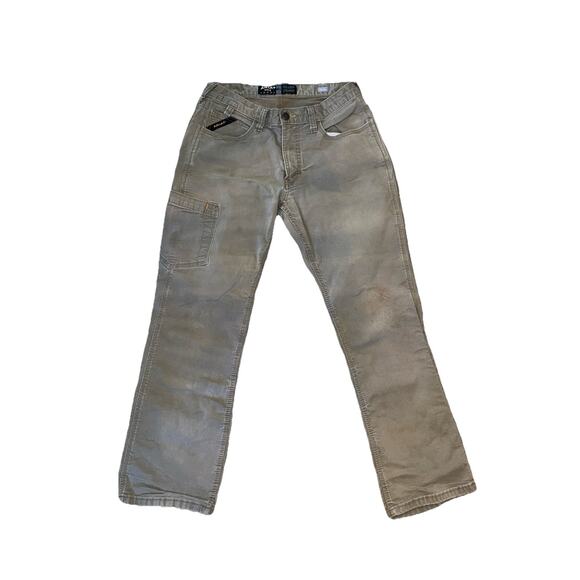 Ariat M4 Rebar Low Bootcut Jeans Men's 32x30 (29) Tan Workwear Stretch - Picture 1 of 6